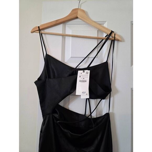 ZARA ASYMMETRIC MIDI DRESS M NWT - Picture 10 of 12